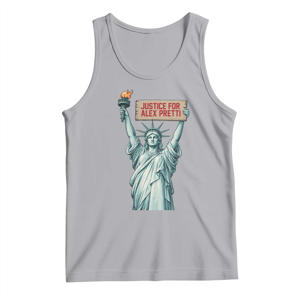 Statue Of Liberty Justice For Alex Pretti Tribute Gift Tank Top TS12 Athletic Heather Print Your Wear