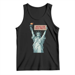 Statue Of Liberty Justice For Alex Pretti Tribute Gift Tank Top TS12 Black Print Your Wear