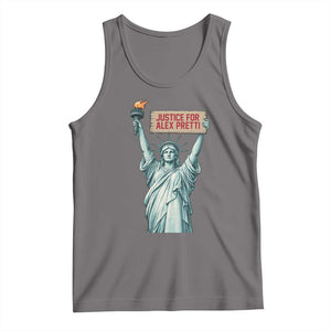 Statue Of Liberty Justice For Alex Pretti Tribute Gift Tank Top TS12 Deep Heather Print Your Wear