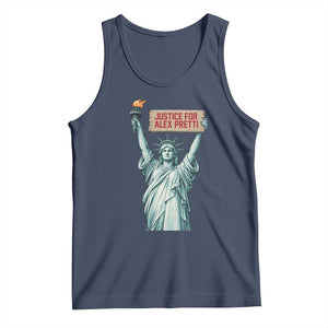 Statue Of Liberty Justice For Alex Pretti Tribute Gift Tank Top TS12 Navy Print Your Wear