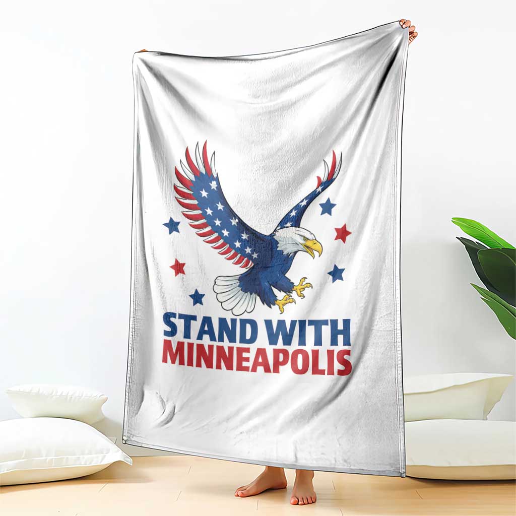 Stand With Minneapolis Throw Blanket American Eagle Protest Gift TS12 Print Your Wear