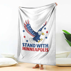 Stand With Minneapolis Throw Blanket American Eagle Protest Gift TS12 Print Your Wear