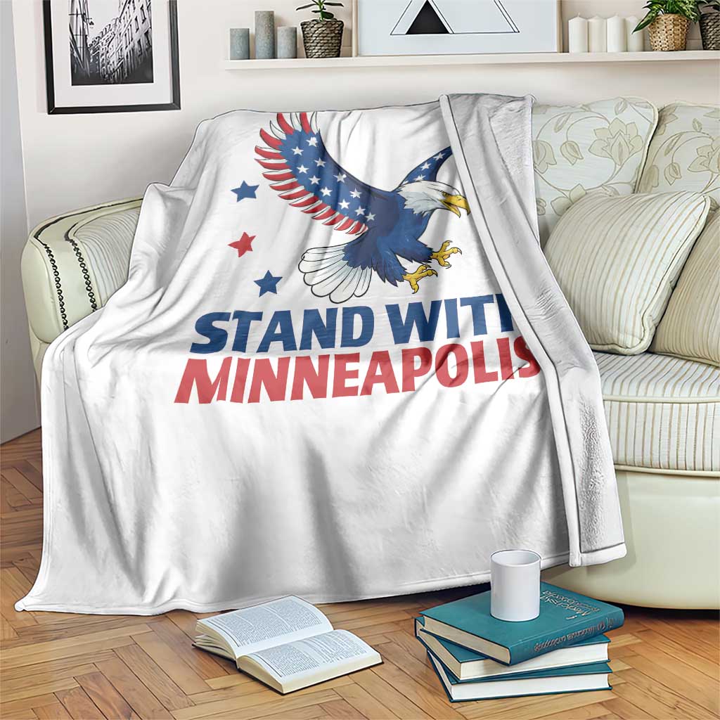 Stand With Minneapolis Throw Blanket American Eagle Protest Gift TS12 Print Your Wear