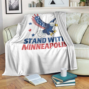 Stand With Minneapolis Throw Blanket American Eagle Protest Gift TS12 Print Your Wear