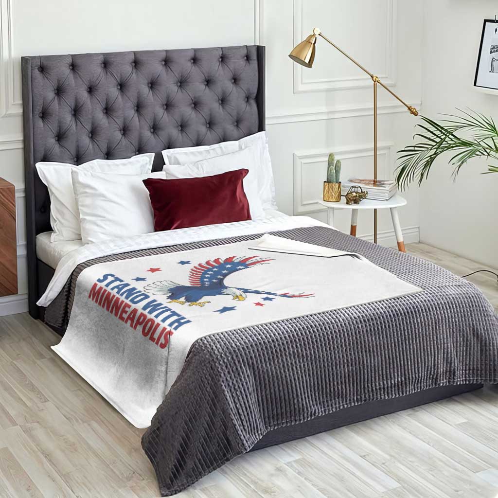 Stand With Minneapolis Throw Blanket American Eagle Protest Gift TS12 Print Your Wear
