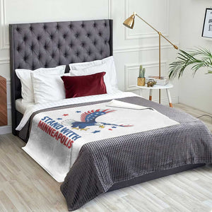 Stand With Minneapolis Throw Blanket American Eagle Protest Gift TS12 Print Your Wear