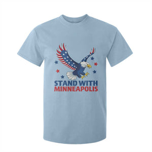 Stand With Minneapolis T Shirt For Kid American Eagle Protest Gift TS12 Light Blue Print Your Wear