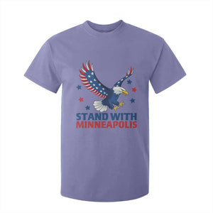 Stand With Minneapolis T Shirt For Kid American Eagle Protest Gift TS12 Violet Print Your Wear