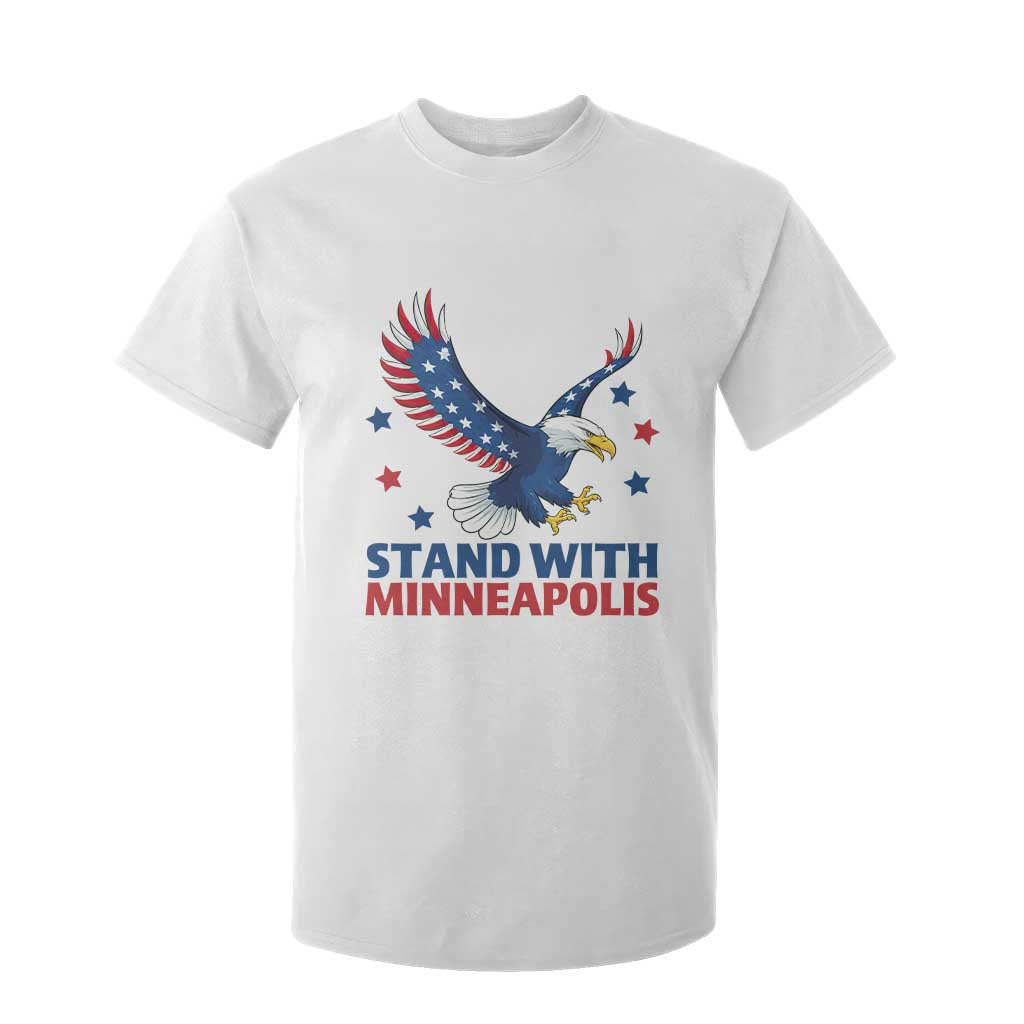 Stand With Minneapolis T Shirt For Kid American Eagle Protest Gift TS12 White Print Your Wear