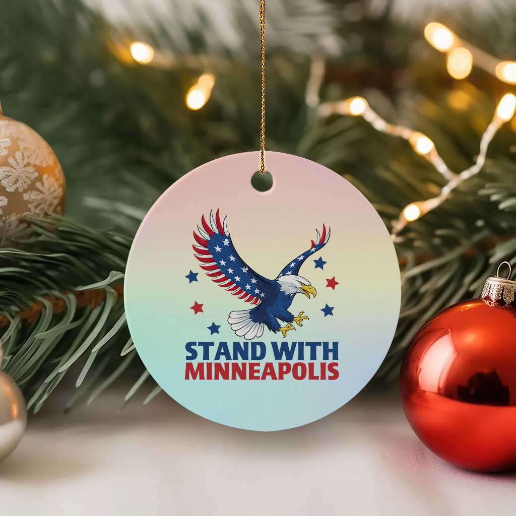 Stand With Minneapolis Ceramic Ornament American Eagle Protest Gift TS12 1pc Pastel Print Your Wear