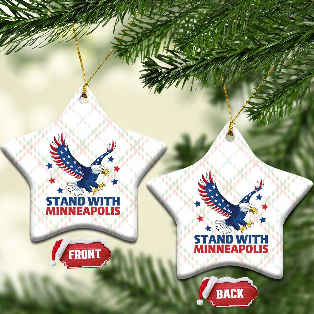 Stand With Minneapolis Ceramic Ornament American Eagle Protest Gift TS12 Print Your Wear