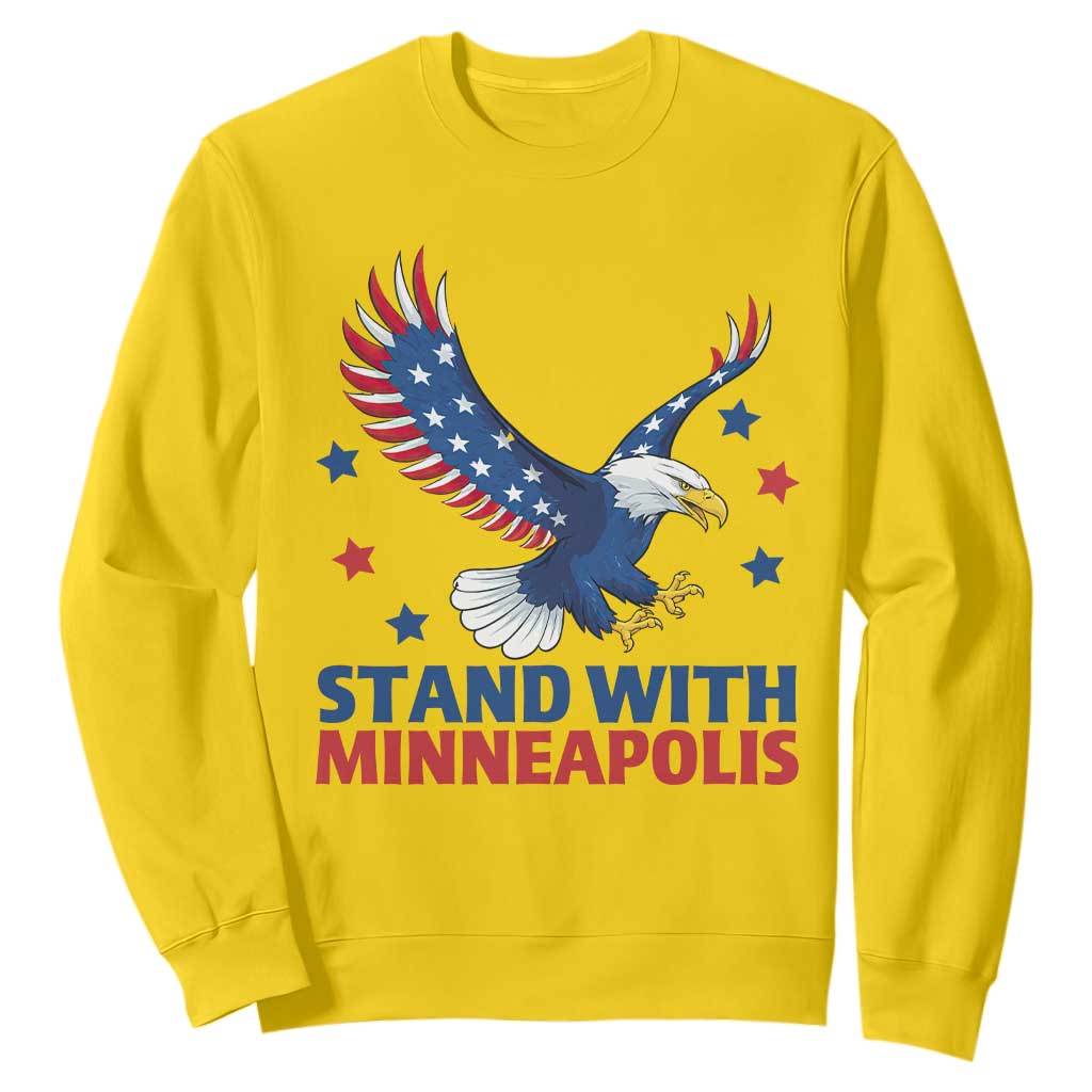 Stand With Minneapolis Sweatshirt American Eagle Protest Gift TS12 Daisy Print Your Wear
