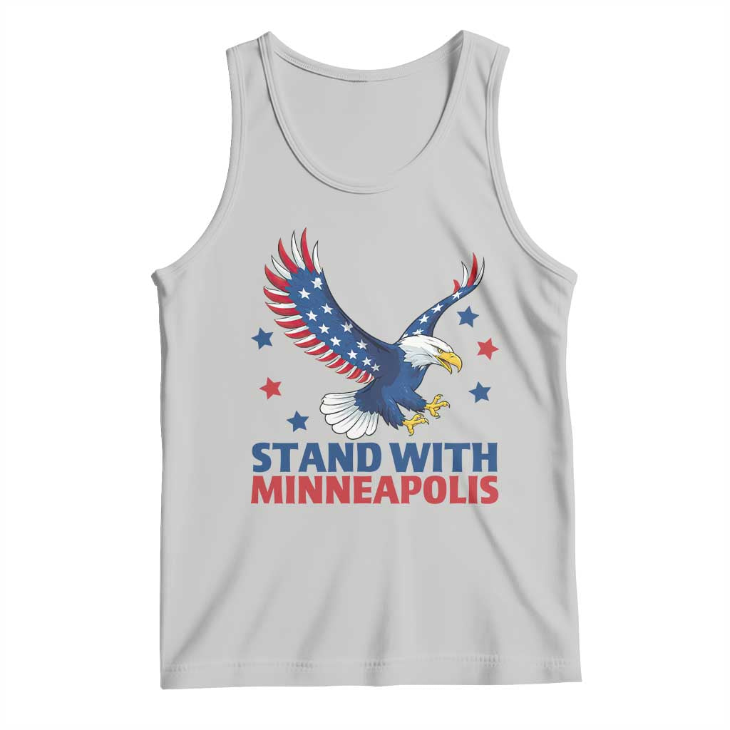 Stand With Minneapolis Tank Top American Eagle Protest Gift TS12 Ash Print Your Wear