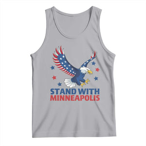 Stand With Minneapolis Tank Top American Eagle Protest Gift TS12 Athletic Heather Print Your Wear