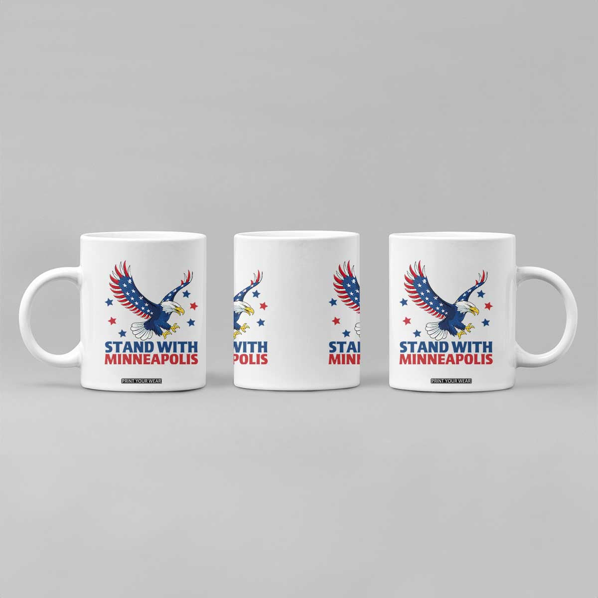 Stand With Minneapolis Coffee Mug American Eagle Protest Gift TS12 Print Your Wear