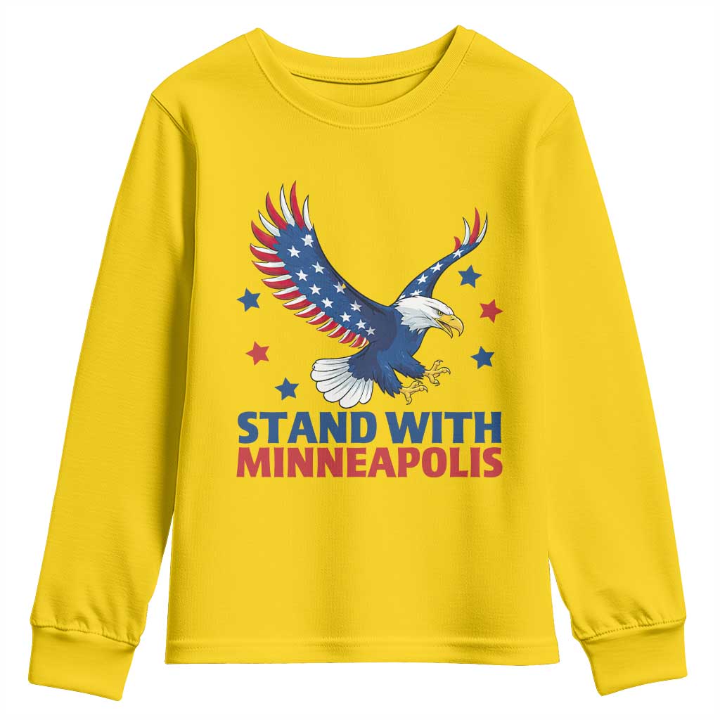 Stand With Minneapolis Youth Sweatshirt American Eagle Protest Gift TS12 Daisy Print Your Wear