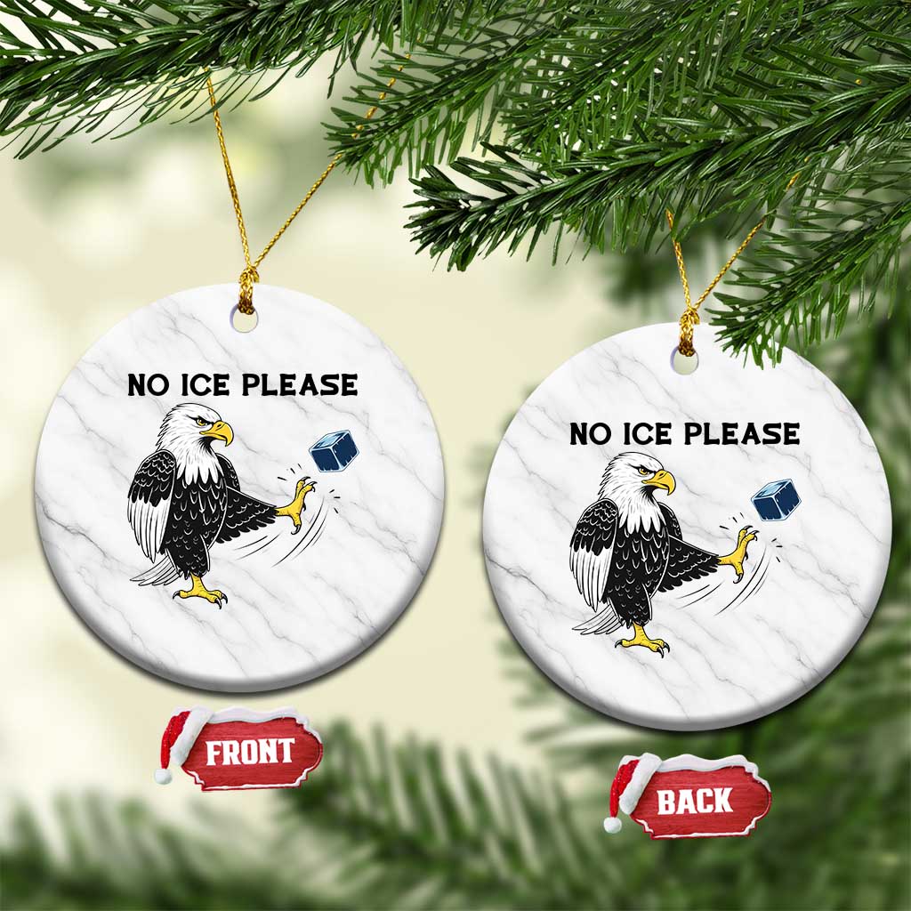 American Eagle No Ice Please Ceramic Ornament Minneapolis Support Gift TS12 1pc White Marble Print Your Wear