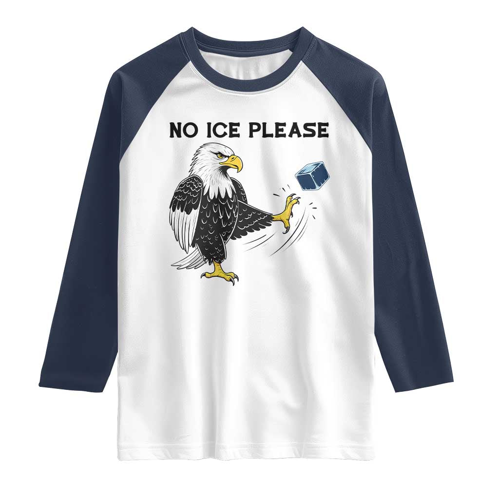 American Eagle No Ice Please Raglan Shirt Minneapolis Support Gift TS12 White Navy Print Your Wear