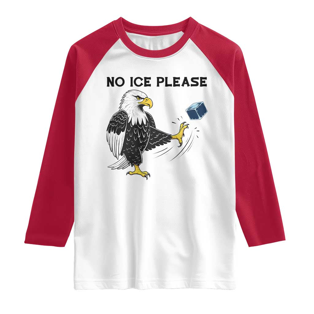 American Eagle No Ice Please Raglan Shirt Minneapolis Support Gift TS12 White Red Print Your Wear