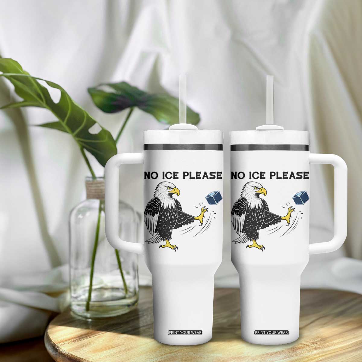 American Eagle No Ice Please Tumbler With Handle Minneapolis Support Gift TS12 Print Your Wear