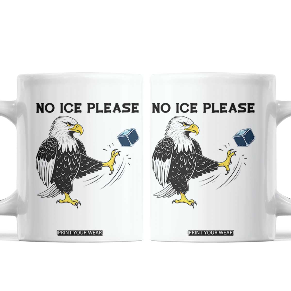 American Eagle No Ice Please Coffee Mug Minneapolis Support Gift TS12 White Print Your Wear