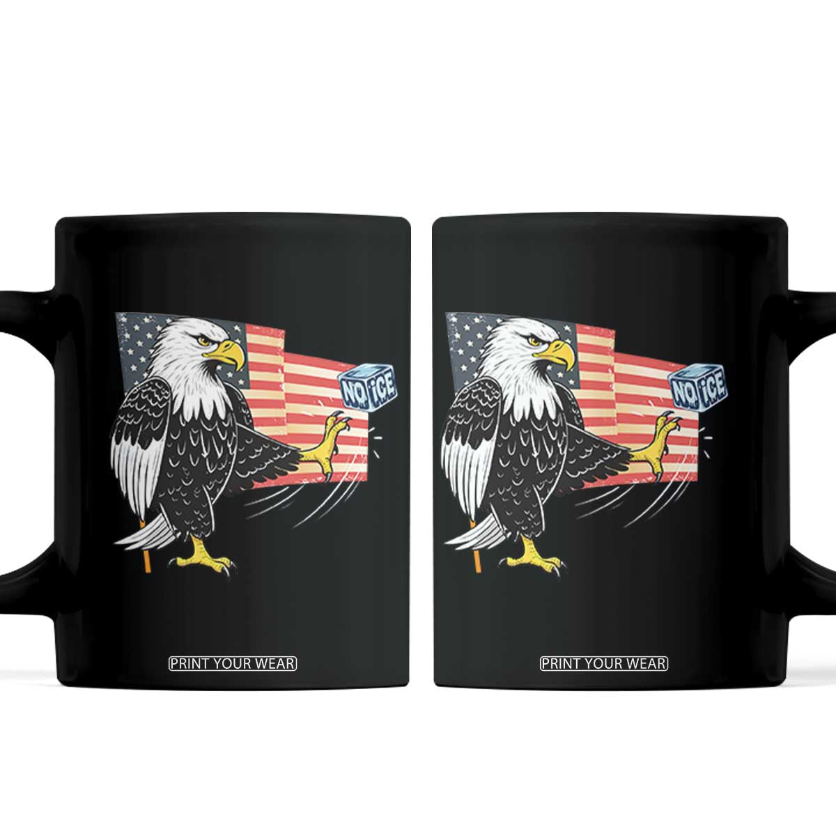 Solidarity With Minneapolis Coffee Mug American Eagle No Ice Please Support TS12 Black Print Your Wear