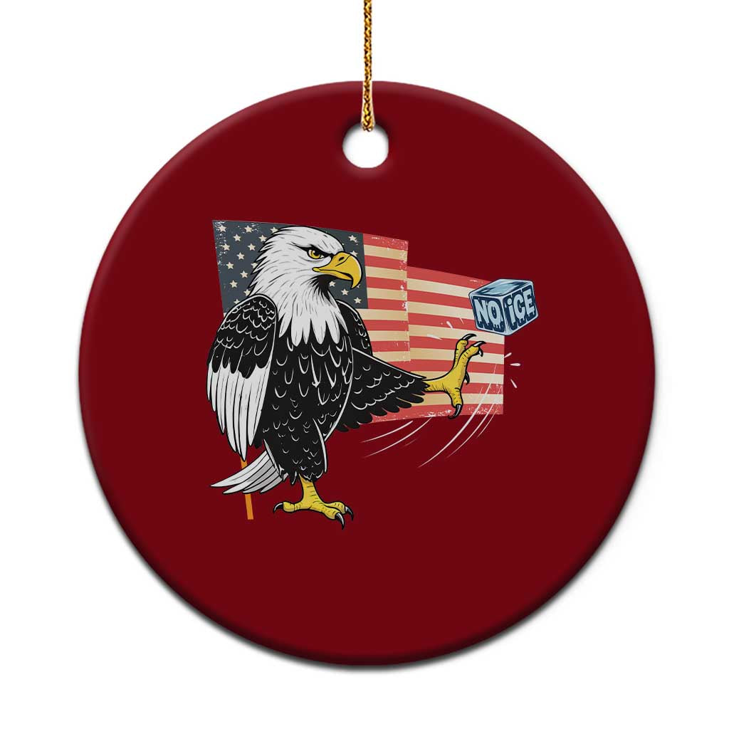 Solidarity With Minneapolis Ceramic Ornament American Eagle No Ice Please Support TS12 1pc Red Print Your Wear