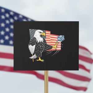 Solidarity With Minneapolis Protest Sign American Eagle No Ice Please Support TS12 Horizontal 18" × 24" Black Print Your Wear