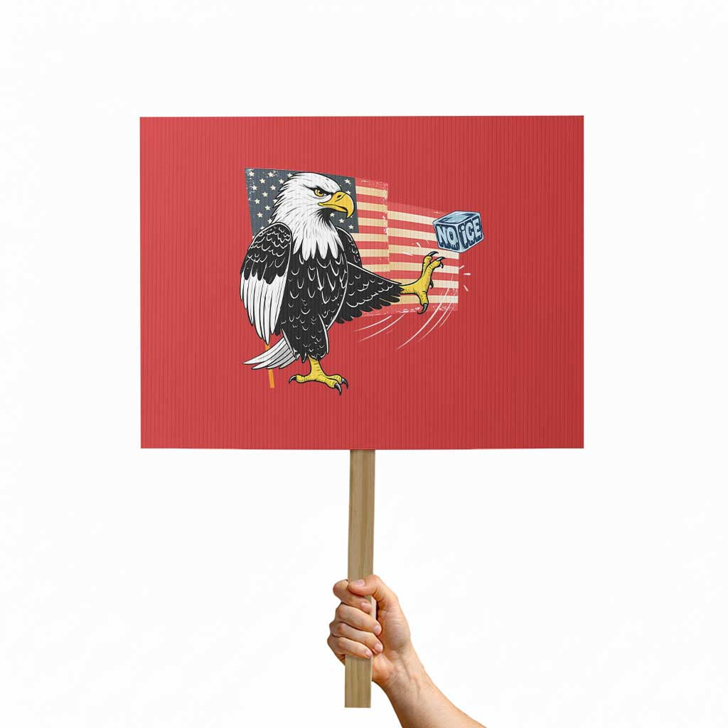 Solidarity With Minneapolis Protest Sign American Eagle No Ice Please Support TS12 Horizontal 18