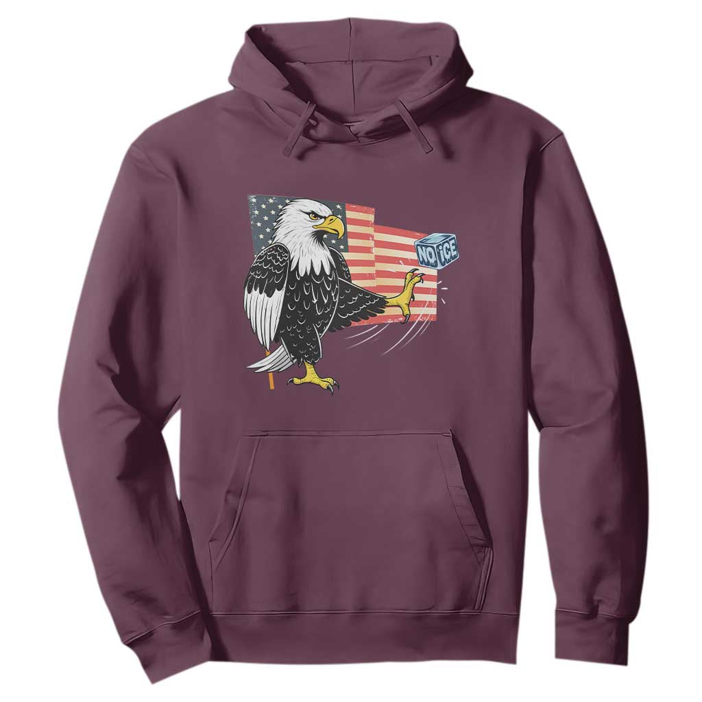 Solidarity With Minneapolis Hoodie American Eagle No Ice Please Support TS12 Maroon Print Your Wear