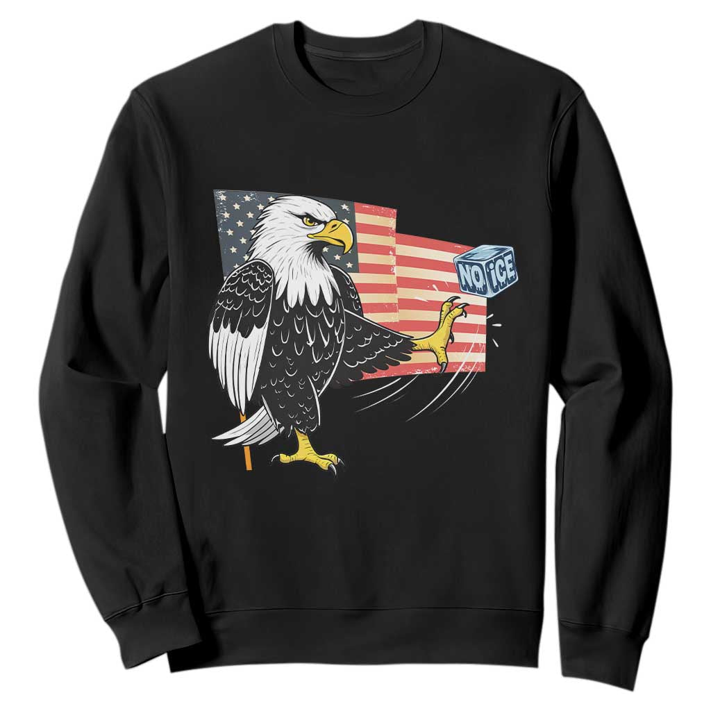 Solidarity With Minneapolis Sweatshirt American Eagle No Ice Please Support TS12 Black Print Your Wear