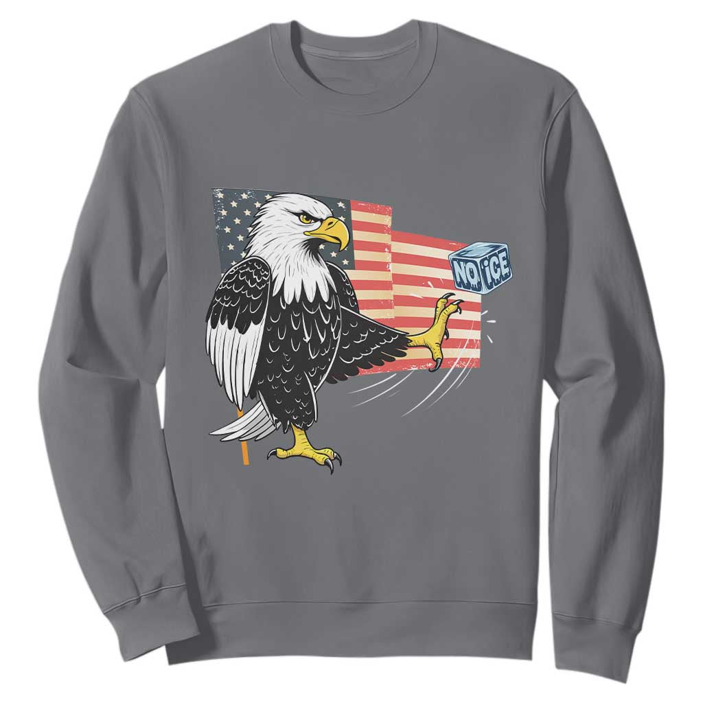 Solidarity With Minneapolis Sweatshirt American Eagle No Ice Please Support TS12 Charcoal Print Your Wear