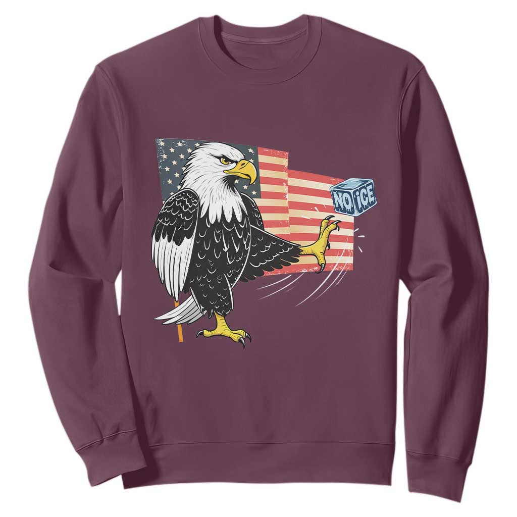 Solidarity With Minneapolis Sweatshirt American Eagle No Ice Please Support TS12 Maroon Print Your Wear