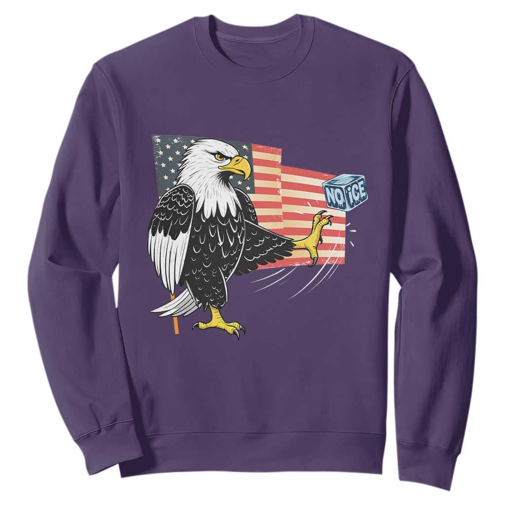 Solidarity With Minneapolis Sweatshirt American Eagle No Ice Please Support TS12 Purple Print Your Wear