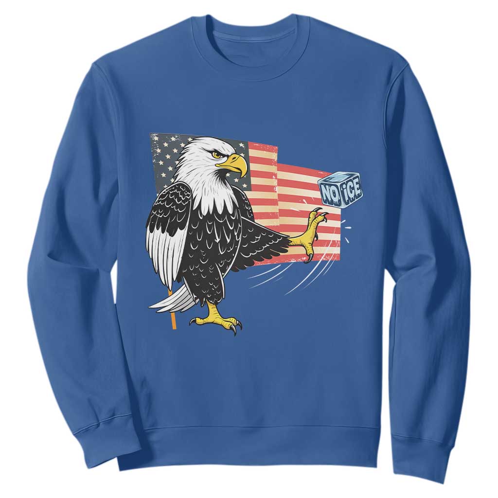 Solidarity With Minneapolis Sweatshirt American Eagle No Ice Please Support TS12 Royal Blue Print Your Wear