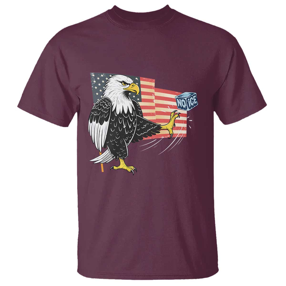 Solidarity With Minneapolis T Shirt American Eagle No Ice Please Support TS12 Maroon Print Your Wear