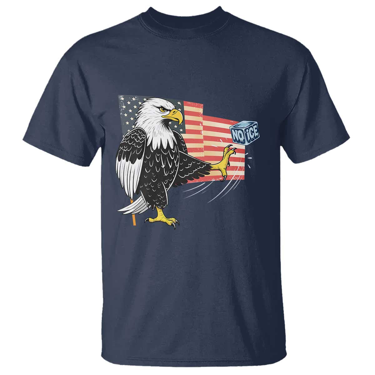 Solidarity With Minneapolis T Shirt American Eagle No Ice Please Support TS12 Navy Print Your Wear