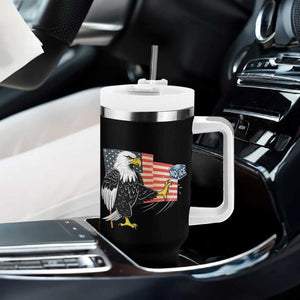 Solidarity With Minneapolis Tumbler With Handle American Eagle No Ice Please Support TS12 Print Your Wear