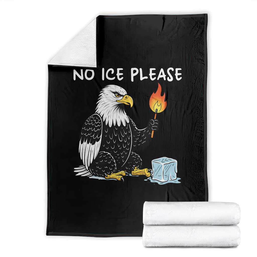 No Ice Please Throw Blanket Funny American Eagle Social Justice Gift TS12 Black Print Your Wear