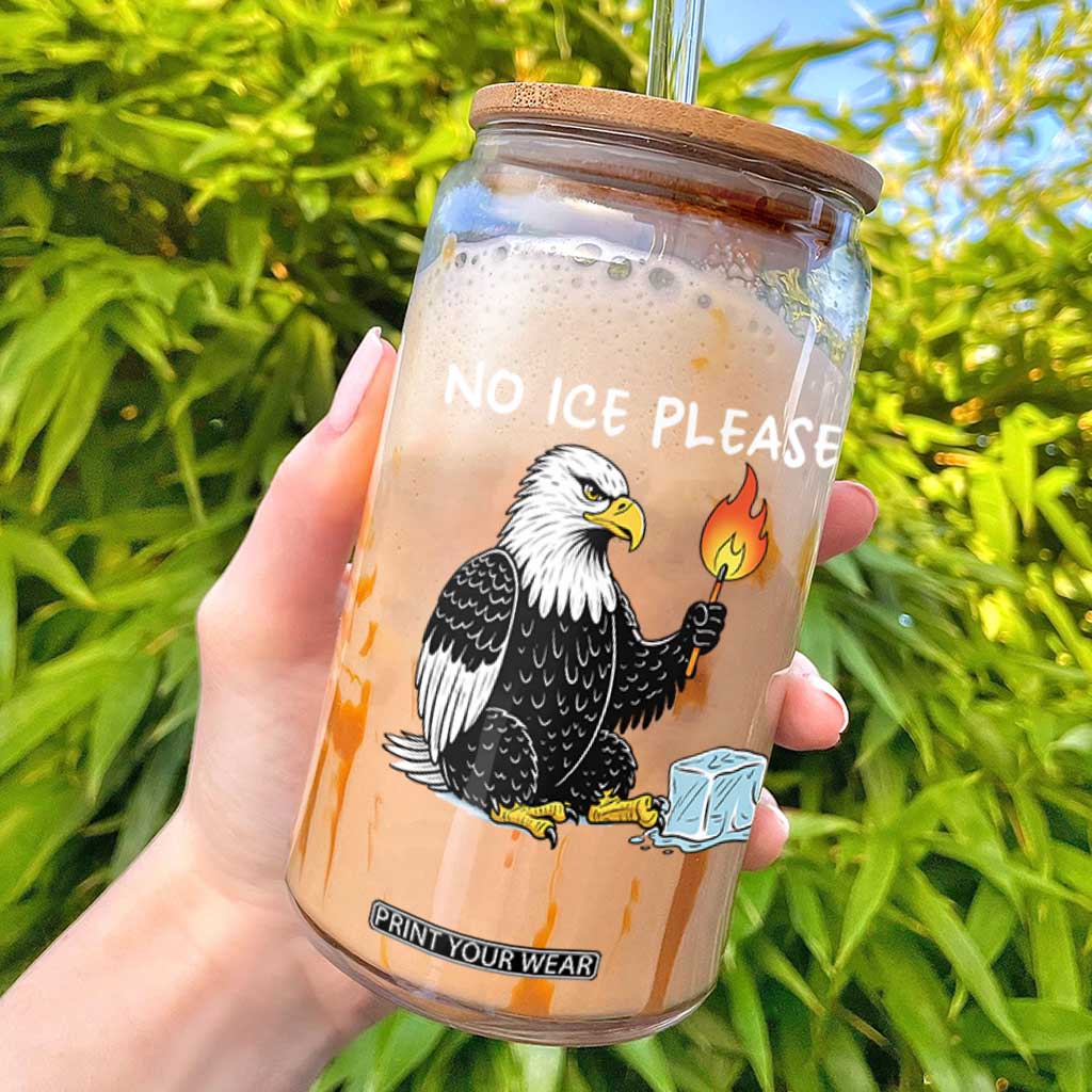 No Ice Please Glass Can Funny American Eagle Social Justice Gift TS12 Black Print Your Wear