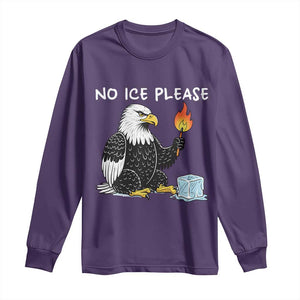 No Ice Please Long Sleeve Shirt Funny American Eagle Social Justice Gift TS12 Purple Print Your Wear