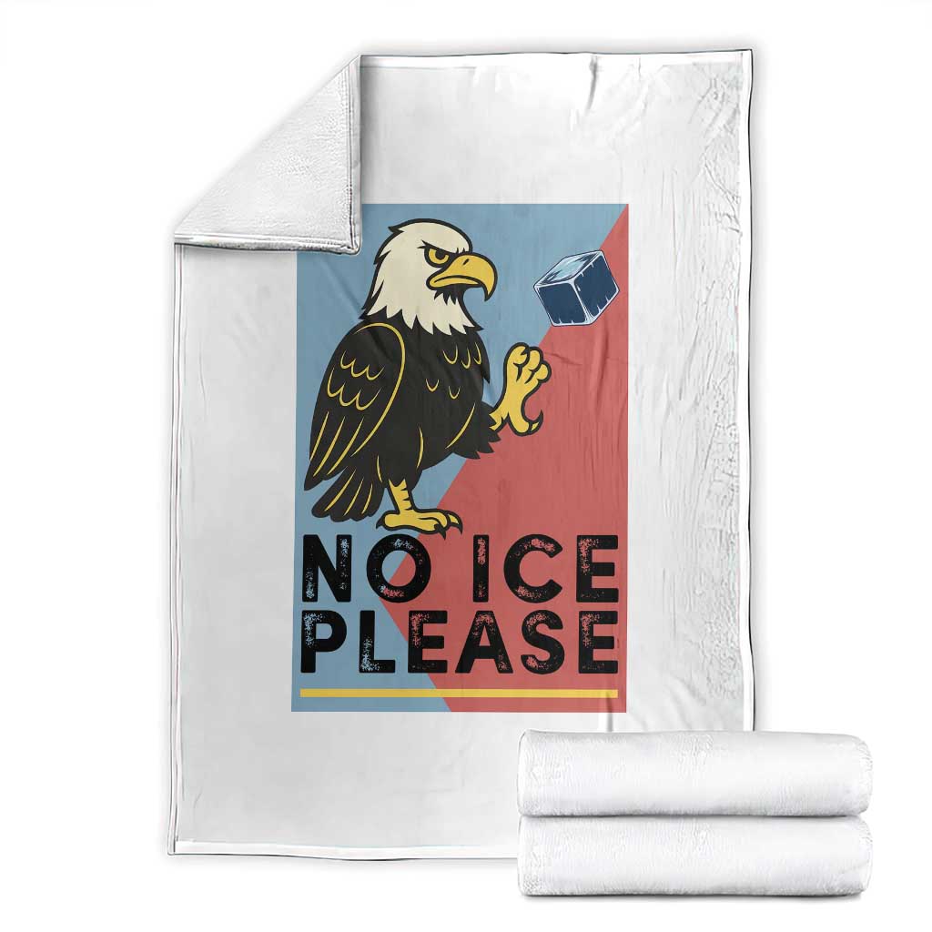 American Eagle No Ice Please Throw Blanket Minnesota Protest Support Gift TS12 White Print Your Wear