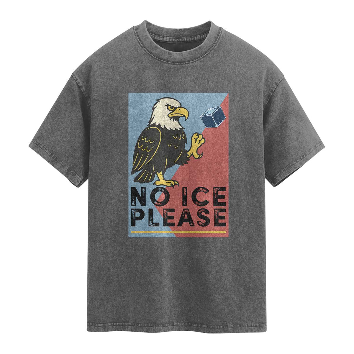 American Eagle No Ice Please Washed Cotton T-Shirt Minnesota Protest Support Gift