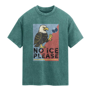 American Eagle No Ice Please Washed Cotton T-Shirt Minnesota Protest Support Gift