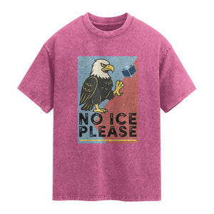 American Eagle No Ice Please Washed Cotton T-Shirt Minnesota Protest Support Gift