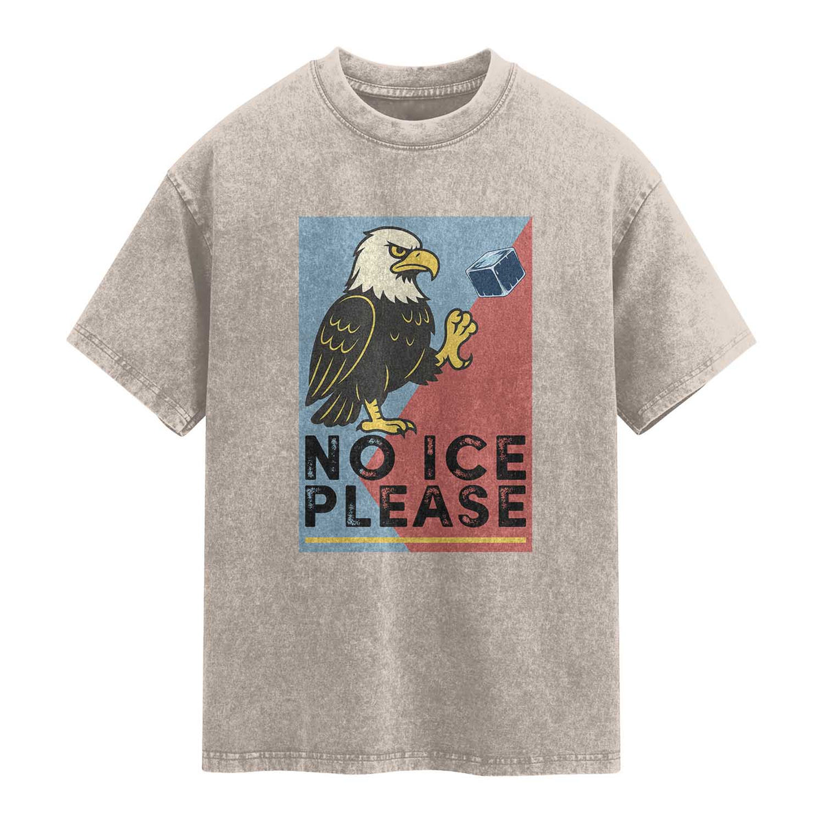 American Eagle No Ice Please Washed Cotton T-Shirt Minnesota Protest Support Gift