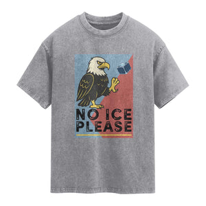 American Eagle No Ice Please Washed Cotton T-Shirt Minnesota Protest Support Gift