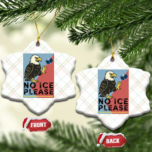 American Eagle No Ice Please Ceramic Ornament Minnesota Protest Support Gift TS12 Print Your Wear