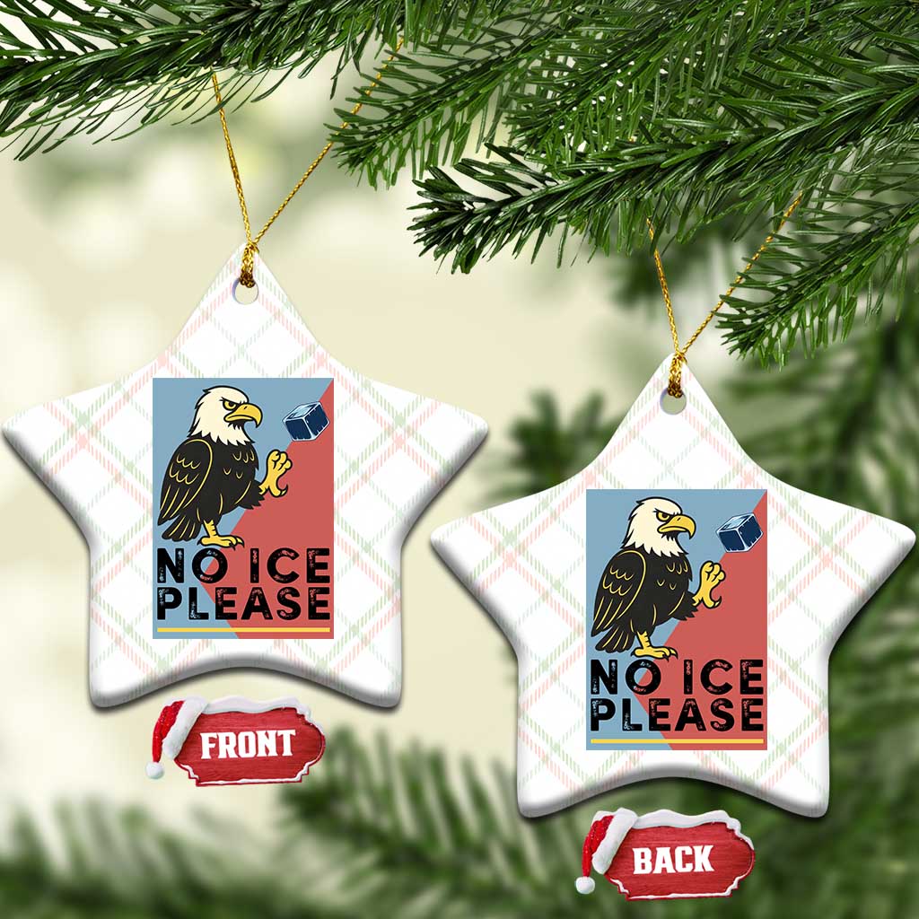 American Eagle No Ice Please Ceramic Ornament Minnesota Protest Support Gift TS12 Print Your Wear