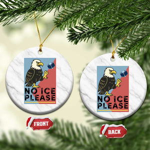 American Eagle No Ice Please Ceramic Ornament Minnesota Protest Support Gift TS12 1pc White Marble Print Your Wear